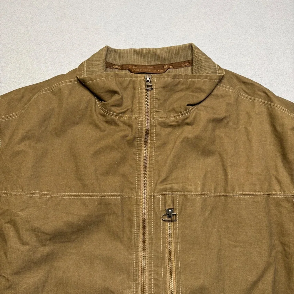Kuhl Burr Jacket Mens XL Brwn Full Zip Rugged Canvas Workwear Outdoor Style 1052